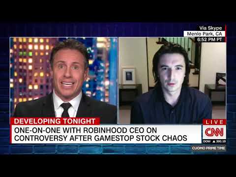 Watch Chris Cuomo Unload On Robinhood CEO Vlad Tenev For Limiting GameStop Stock Trades: 'How Are You Helping The Little Guy Investor?'