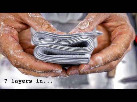 This Guy Attempts The Absolute Maximum Amount Of Folds In A Pastry Puff Before It Loses Its Crunch